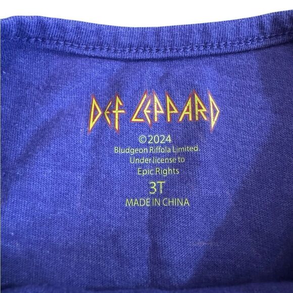 Def Leppard Toddler Girls Long Sleeve Drop Waist Dress in Purple Size 3T - Picture 3 of 6